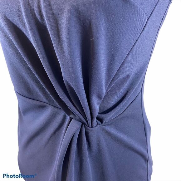 Banana Republic Navy Sleeveless Side Twist Blouse - Picture 3 of 10
